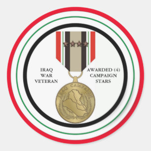 4 KAMPAGNE STARTEN IRAK KRIEG VETERAN RUNDER AUFKLEBER