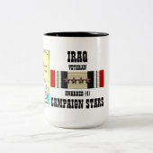 4 KAMPAGNSTERN IRAK VETERAN ZWEIFARBIGE TASSE (Mittel)