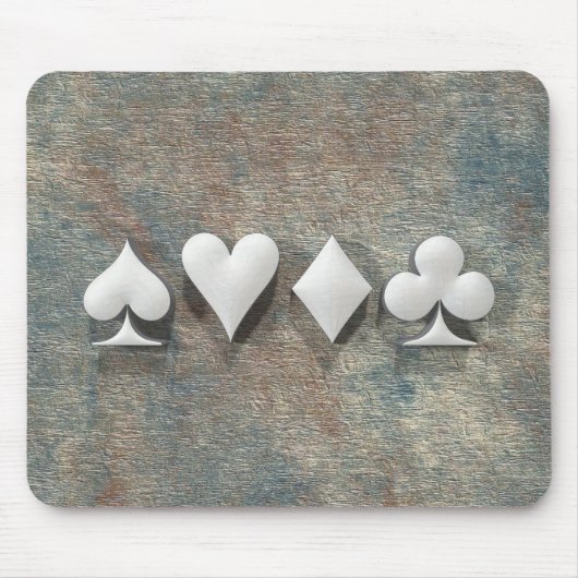 4 Karten-Anzüge Mousepad (Vorne)
