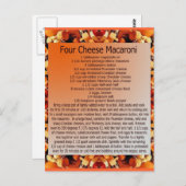 4 Käse mac Postkarte (Vorne/Hinten)