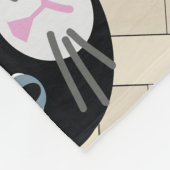 4 Katzen, Herringbone Beige Fleecedecke (Ecke)