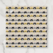 4 Katzen, Herringbone Beige Geschenkanhänger (Vorderseite)