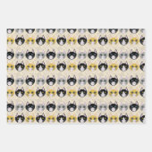 4 Katzen, Herringbone Beige Geschenkpapier Set (Vorderseite 3)