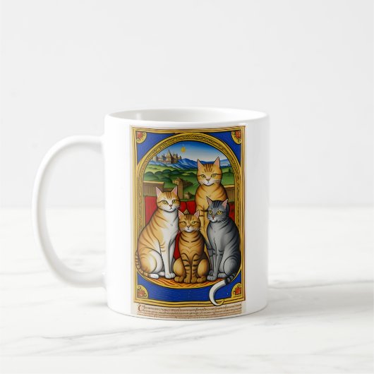 4 Katzen Tasse (Links)