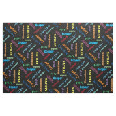 4 Kinder oder Haustiernamen in Schwarz durch die K Stoff (Fat Quarter (45,7 x 55,9 cm))
