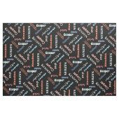 4 Kinder oder Haustiernamen in Schwarz durch die K Stoff (Fat Quarter (45,7 x 55,9 cm))