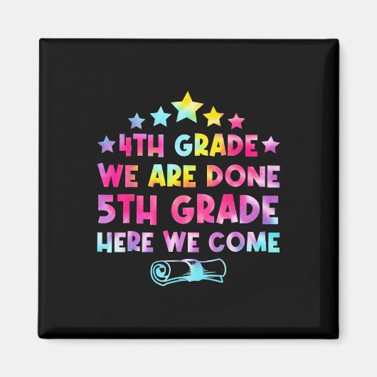 4. Klasse Abschluss Gefärbte Krawatte 5. Klasse hi Magnet (Vorne)