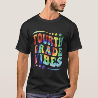 4. Klasse erster Tag Zurück zur Gefärbte Krawatte T-Shirt