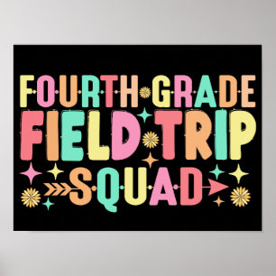 4. Klasse Feldzug Squad Funny Student Lehrer Poster