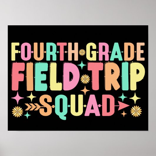 4. Klasse Feldzug Squad Funny Student Lehrer Poster (Vorne)