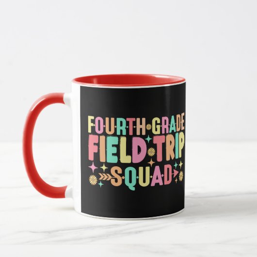 4. Klasse Feldzug Squad Funny Student Lehrer Tasse (Links)