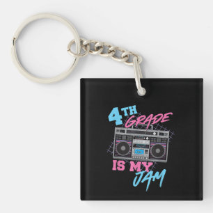 4. Klasse ist mein Jam Vintag 80er Boombox Lehrer Schlüsselanhänger