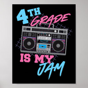 4. Klasse ist mein Marmelade - Vintager 80er Boomb Poster