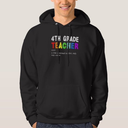4. Klasse Lehrer Definition Hoodie (Vorderseite)