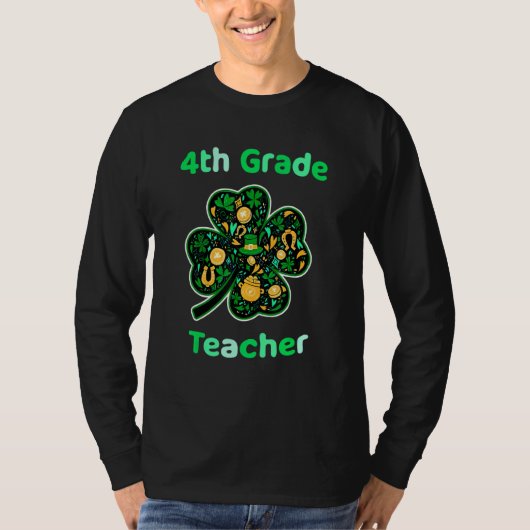 4. Klasse Lehrer Funny St Patrick's Day T-Shirt (Vorderseite)