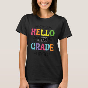 4. Klasse Lehrer Hallo Vierter Klasse T-Shirt