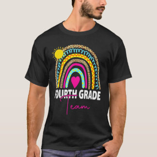 4. Klasse Lehrer Rainbow Back to School Hallo Fou T-Shirt