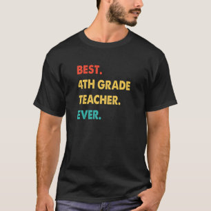 4. Klasse Lehrer Retro Bester 4. Klasse Lehrer/inn T-Shirt