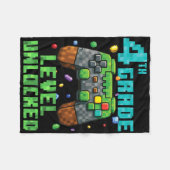 4. Klasse Level freigeschalteter Gamer Controller Fleecedecke (Vorderseite (Horizontal))