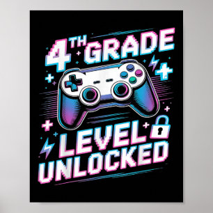 4. Klasse Level freigeschaltetes Videospiel erster Poster