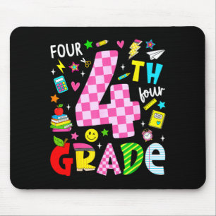 4. Klasse Retro-buntes zurück zur Schule Mousepad