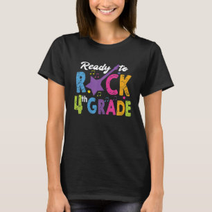 4. Klasse Schule Bereit zu rocken Vierte zurück zu T-Shirt