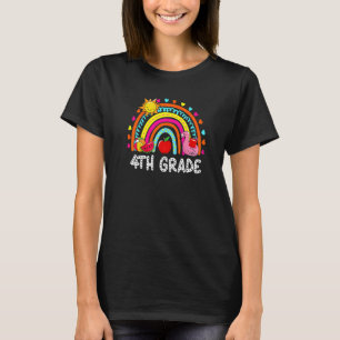 4. Klasse Sommer Regenbogen Kinder Lehrer Feldtag T-Shirt