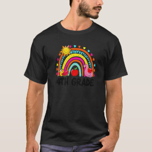 4. Klasse Sommer Regenbogen Kinder Lehrer Feldtag T-Shirt