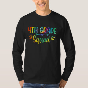 4. Klasse Squad Gefärbte Krawatte Lehrer Student w T-Shirt