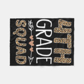 4. Klasse Squad Leopard Lehrer Student Fleecedecke (Vorderseite (Horizontal))