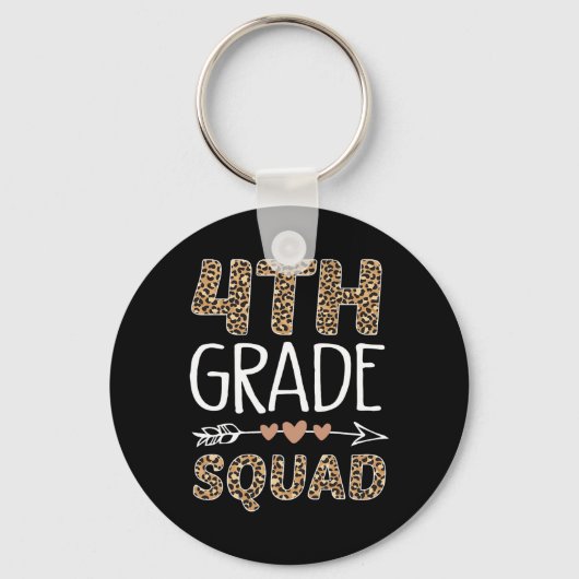 4. Klasse Squad Leopard Lehrer Student Schlüsselanhänger (Vorderseite)