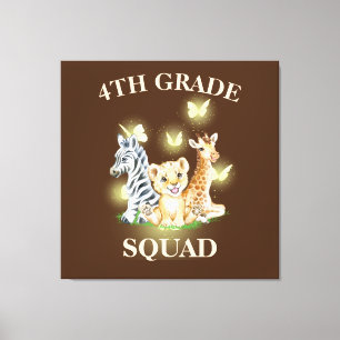 4. Klasse Squad wilde Zoologe Lehrerin Student Zur Leinwanddruck