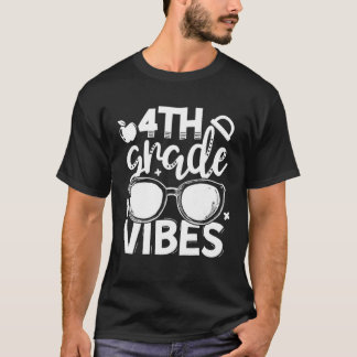 4. Klasse Vibes Brillen Zurück zur Lehrerin Stu T-Shirt