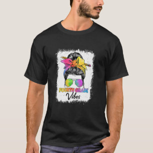 4. Klasse Vibes Messy Buck Back to School Kids Gir T-Shirt