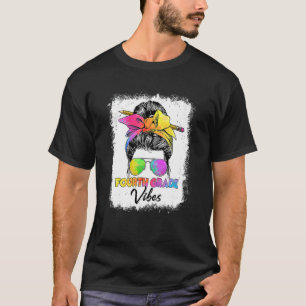 4. Klasse Vibes Unordentlicher Dutt Zurück zur Sch T-Shirt