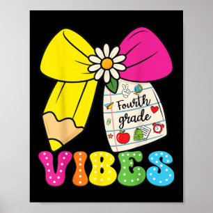 4. Klasse Vierte Klasse Vibes Zurück zur Schule Co Poster
