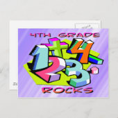 4. Klasse - Zahlen Postkarte (Vorne/Hinten)