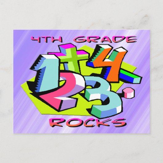 4. Klasse - Zahlen Postkarte (Vorderseite)