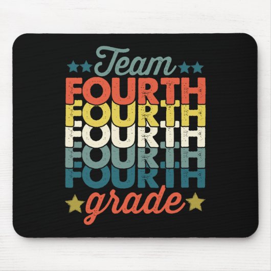 4. Klasse zurück zum Schullehrer Kinder Mousepad (Vorne)