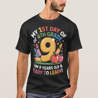4. Klasse Zurück zur Schule am ersten Schultag Jun T-Shirt