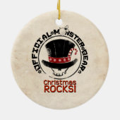 4 kleine Monster - Andy-Feiertag Keramikornament (Hinten)