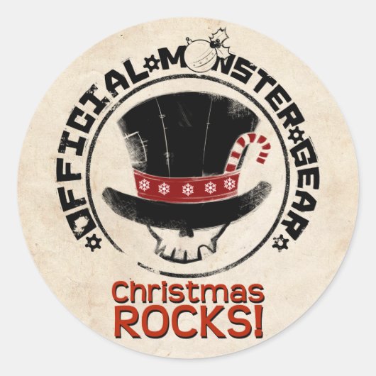 4 Kleine Monster - Andy Holiday Runder Aufkleber (Vorderseite)