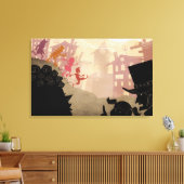 4 Kleine Monster - durch die Stadt laufen Leinwanddruck (Insitu (Wohnzimmer))