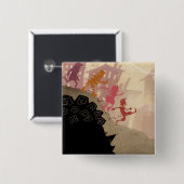 4 kleine Monster - gehend durch Stadt Button (Vorne & Hinten)