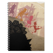 4 kleine Monster - gehend durch Stadt Notizblock (Vorderseite)