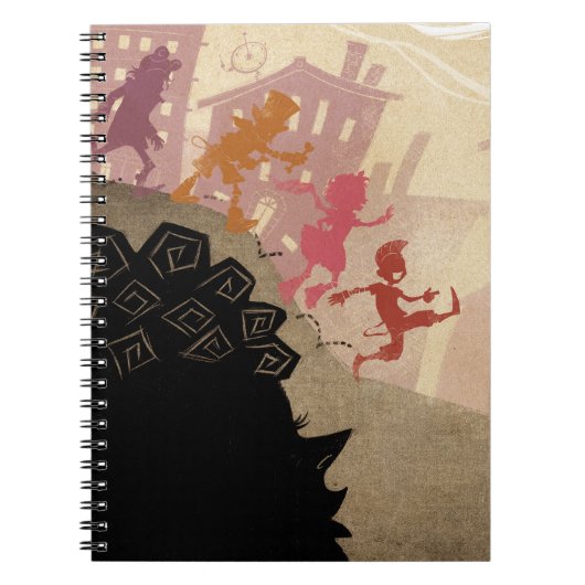 4 kleine Monster - gehend durch Stadt Notizblock (Vorderseite)