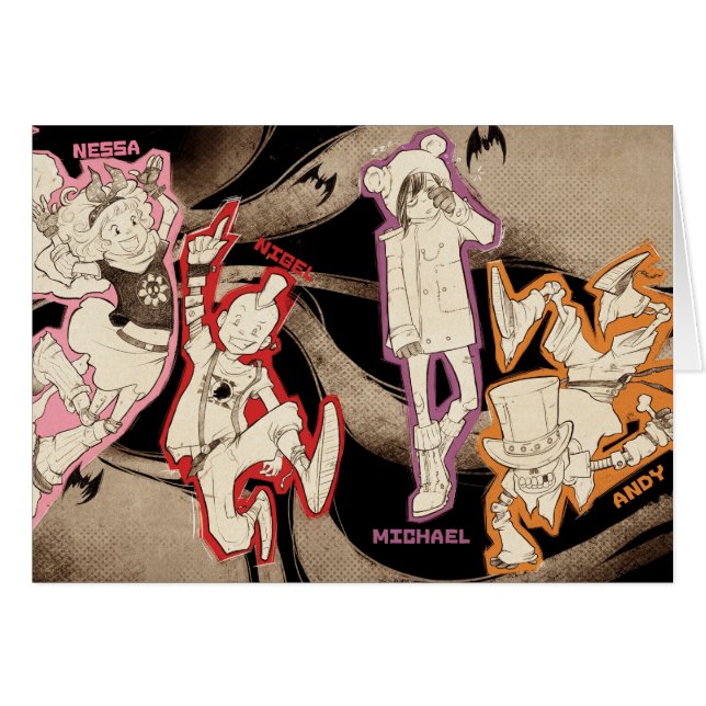 4 kleine Monster - Gruppe (Vorderseite (Horizontal))