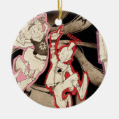 4 kleine Monster - Gruppe Keramik Ornament (Vorne)