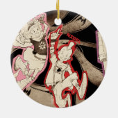 4 kleine Monster - Gruppe Keramik Ornament (Hinten)