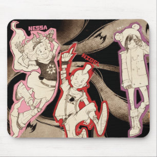 4 kleine Monster - Gruppe Mousepad